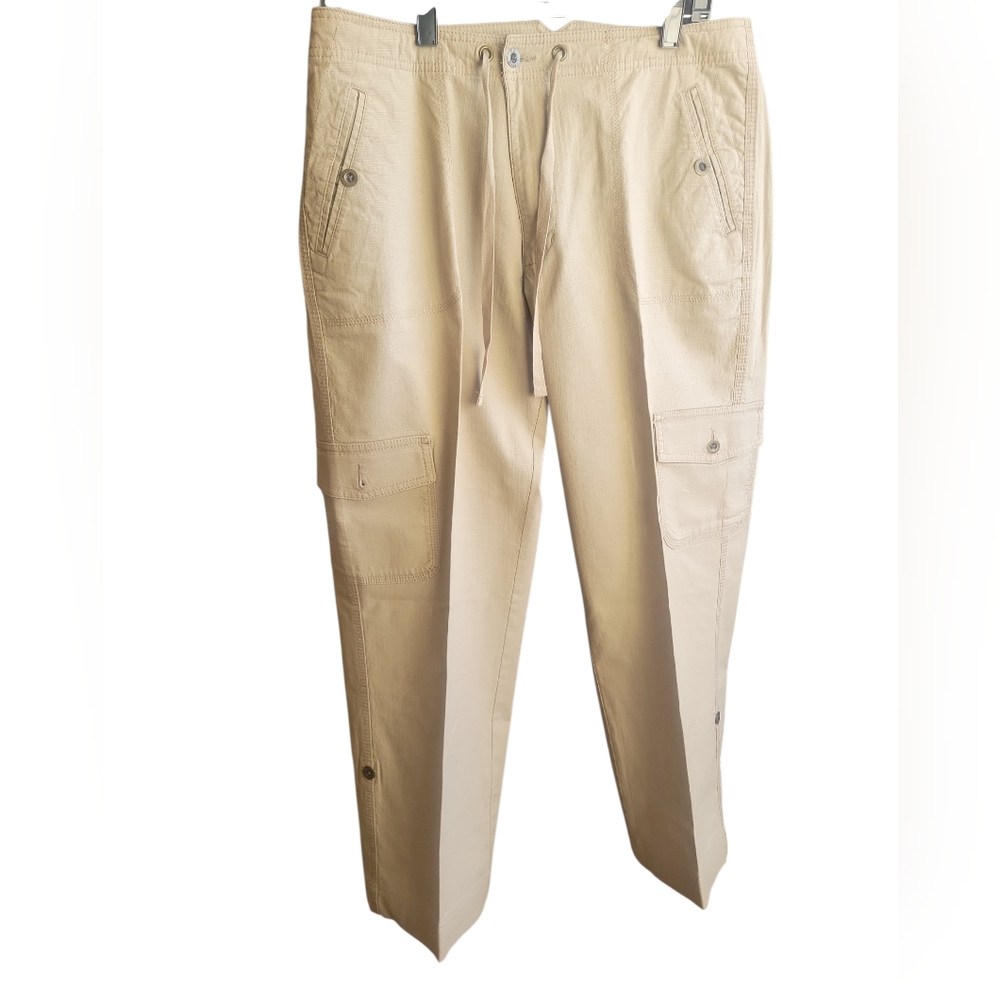 L.L. Bean Khaki Drawstring Cargo Pants